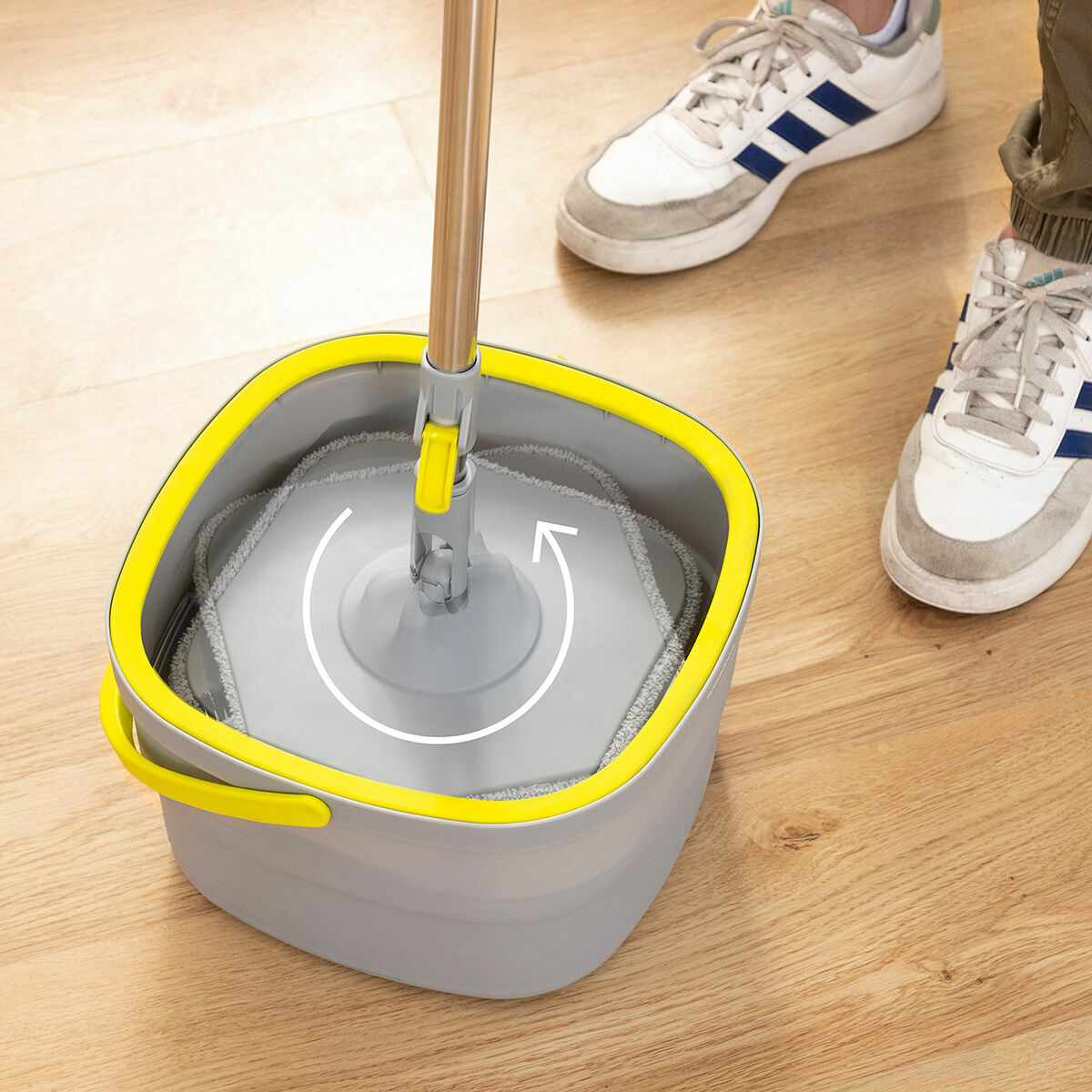 360° Self-Cleaning Spin Mop with Dual Bucket