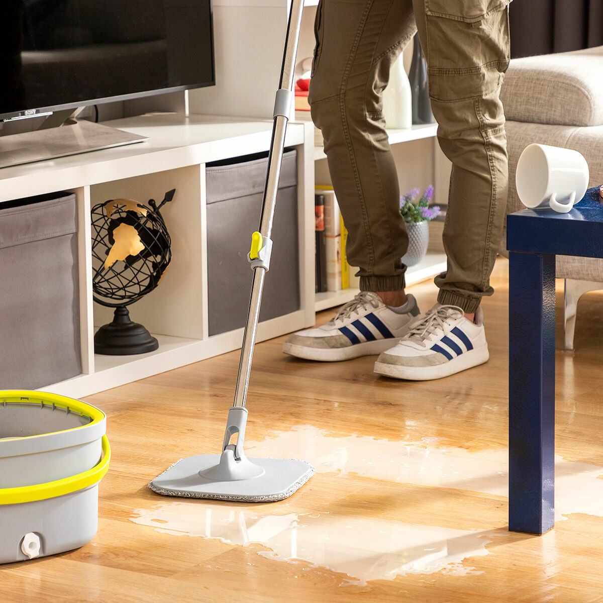 360° Self-Cleaning Spin Mop with Dual Bucket