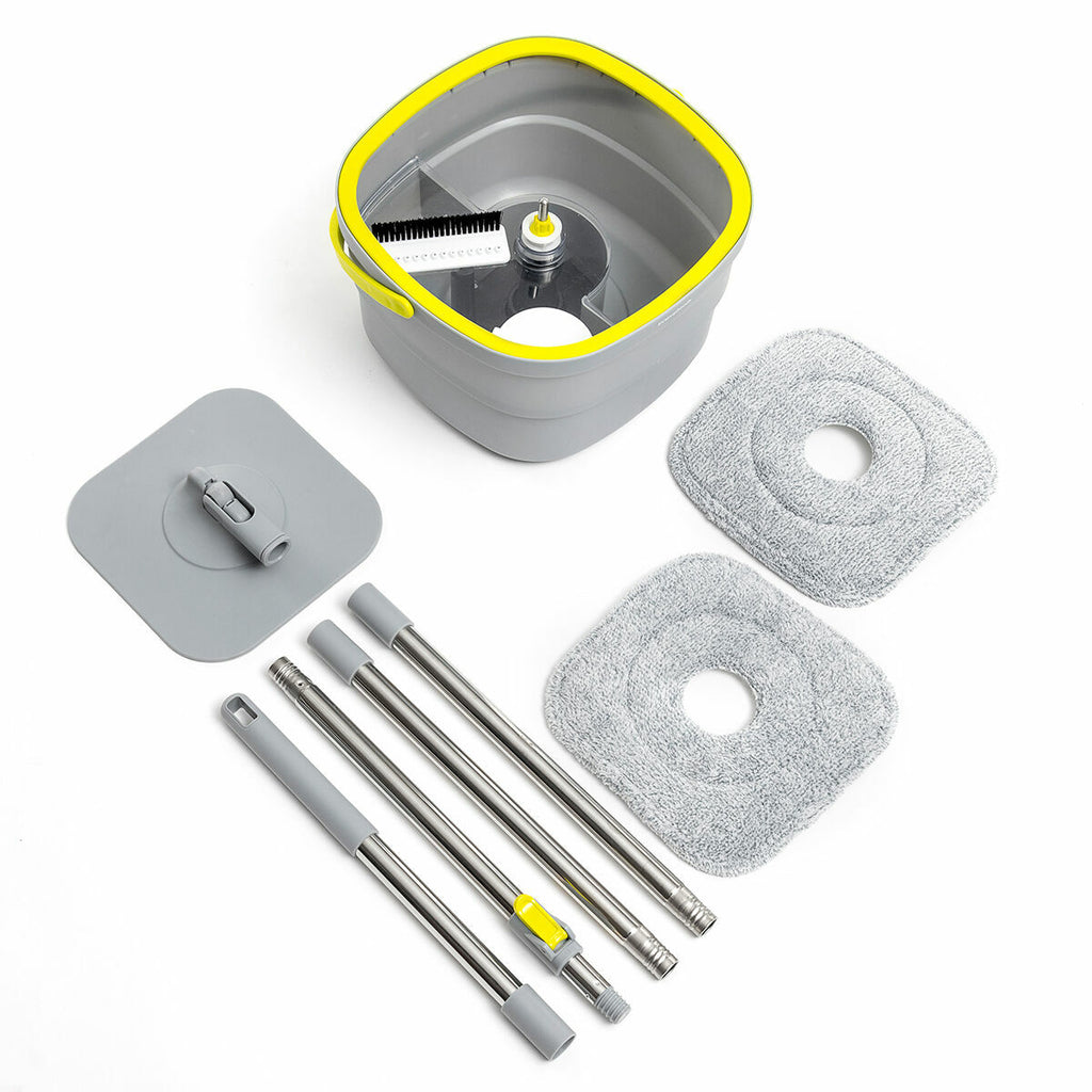 360° Self-Cleaning Spin Mop with Dual Bucket